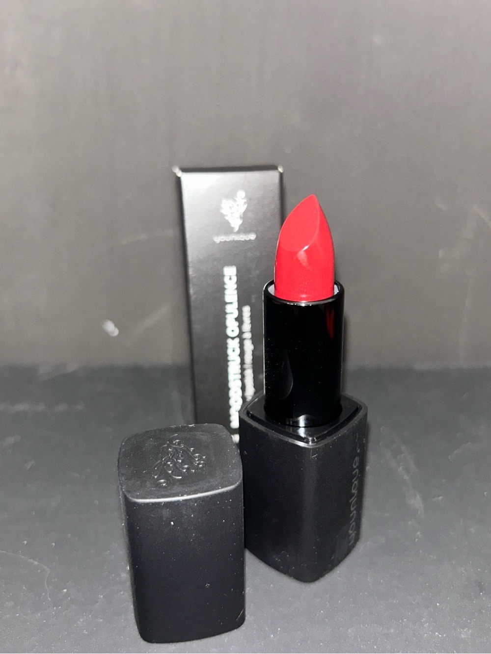 Younique Cream Lipstick in Drop Dead Vibrant Red
